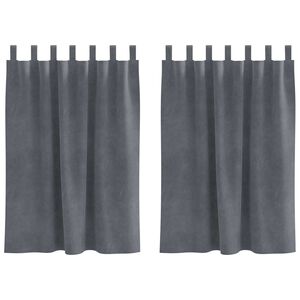 vidaXL Zavese 2 kos Svetlo siva 140 x 140 cm Žamet