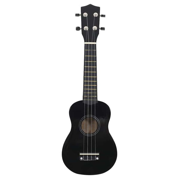 vidaXL Otro&scaron;ki ukulele soprano s torbo črn 23"