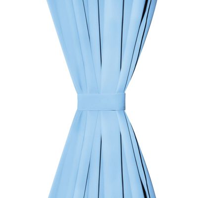 vidaXL Zatemnitvene zavese 2 kosa z obročki 135x175 cm turkizne barve