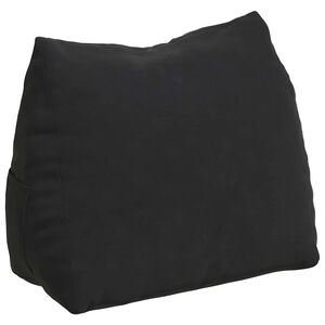 vidaXL Poglavni vzglavnik Črna 45 x 20 x 35 cm Žametna tkanina