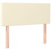 vidaXL Box spring postelja z vzmetnico krem 100x200 cm umetno usnje