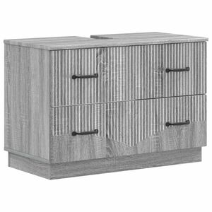 vidaXL Kopalni&scaron;ka omara za umivalnik HOORN Siva Sonoma 82 x 41 x 56 cm