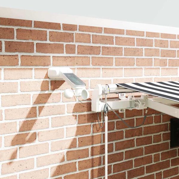 vidaXL Avtomatsko zložljiva tenda z LED antracit in bela 450x300 cm