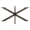 vidaXL Noge jedilne mize pajkove oblike črne 150x78x(72-73) cm jeklo