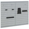 vidaXL Orodna stenska plo&scaron;ča 2 kos Siva 100 x 1 x 80 cm Jeklo