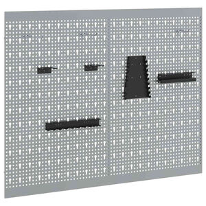 vidaXL Orodna stenska plo&scaron;ča 2 kos Siva 100 x 1 x 80 cm