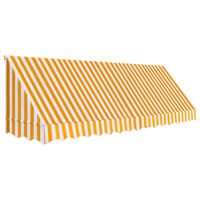 vidaXL Bistro tenda 400x120 cm oranžna in bela