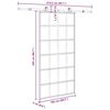 vidaXL Drsna vrata z opremo ESG steklo in aluminij 102x205 cm