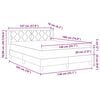 vidaXL Postelja z vzmetnico Temno siva 190 x 140 cm Poliester