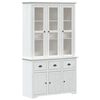 vidaXL Visoka omara BODO bela 115,5x43x200,5 cm trdna borovina