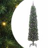 vidaXL Umestno božično drevo Zelena 210 cm PVC in Jeklo in Plastika