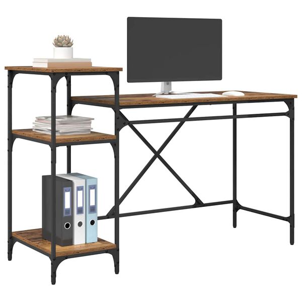 vidaXL Miza Star les 135 x 50 x 90 cm Konstruiran les