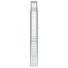 vidaXL Obokane gabion ko&scaron;are 15kosov 400x50x220/240cm pocinkano železo