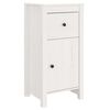 vidaXL Komoda bela 40x35x80 cm trdna borovina