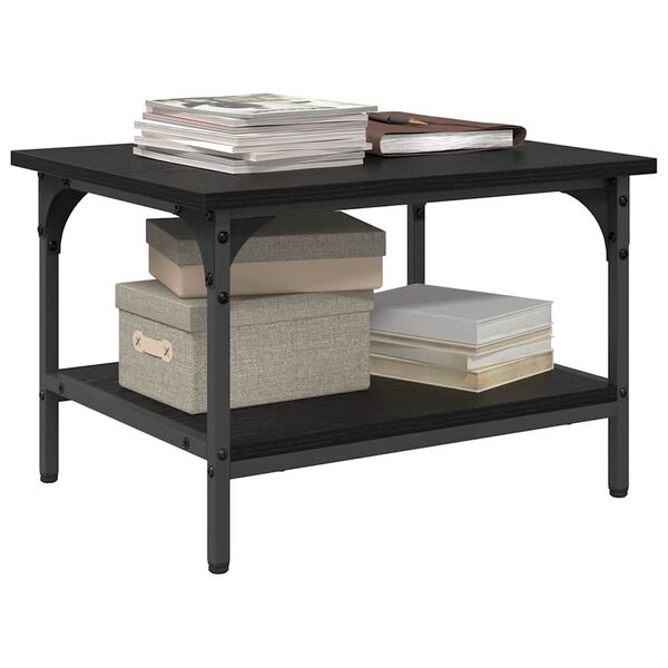 vidaXL Stojalo za tiskalnik Črna Orehovina 50 x 40 x 38 cm