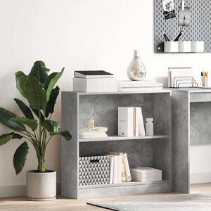 vidaXL Knjižna polica betonsko siva 80x24x75 cm iverna plo&scaron;ča