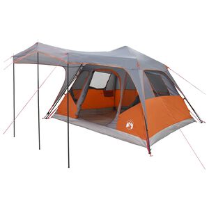 vidaXL Družinski &scaron;otor s streho Siva in oranžna 305 x 275 x 190 cm