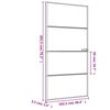 vidaXL Notranja vrata ozka črna 102,5x201,5 cm kaljeno steklo aluminij