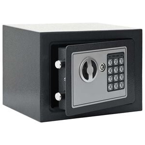vidaXL Digitalna varna s ključavnico Temno siva 23 x 17 x 17 cm Jeklo