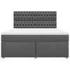 vidaXL Box spring postelja z vzmetnico temno siva 180x200 cm blago