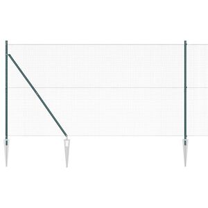 vidaXL Varjena žična ograja s konicami 10 x 1,4 m Jeklo s PVC prevleko
