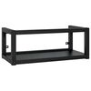 vidaXL Stenski kopalni&scaron;ki regal črn 79x38x31 cm železo