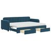 vidaXL Izvlečna dnevna postelja s predali modra 80x200 cm žamet
