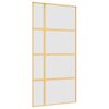 vidaXL Drsna vrata zlata 102,5x205 cm mat ESG steklo in aluminij