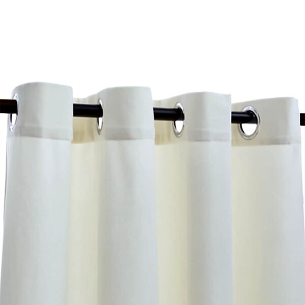 vidaXL Zatemnitvena zavesa z obročki žametna krem 290x245 cm