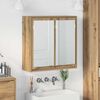vidaXL Kopalni&scaron;ka ogledalna omara z vrati Umetni hrast 60 x 20 x 60 cm