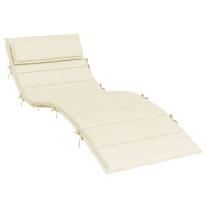 vidaXL Blazina za ležalnik krem 180x60x4 cm oxford tkanina