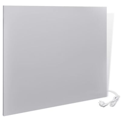 Svetlo siv kovinski infrardeči panelni grelec 750 W 95 x 81 x 2,5 cm