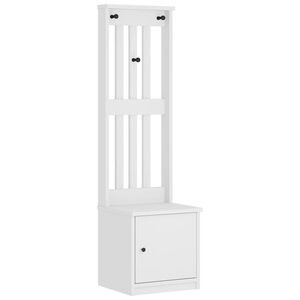 vidaXL Drevo za dvorano "SANDNES" bela 45x40x159,5 cm masivni les bora