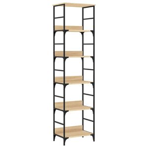 vidaXL Knjižna polica sonoma hrast 50x33x188,5 cm inženirski les