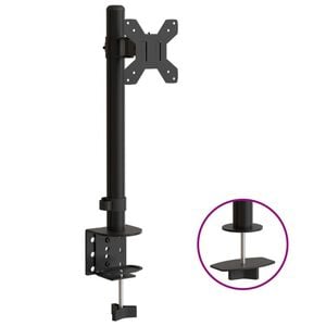 vidaXL Nosilec za monitor črno jeklo VESA 75/100 mm