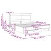 vidaXL Konstrukcija postelje s predalom z vzglavjem Konstruiran les