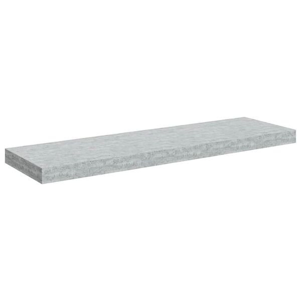 vidaXL Stenska polica betonsko siva 80x23,5x3,8 cm MDF
