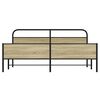 vidaXL Kovinski posteljni okvir brez vzmetnice sonoma hrast 183x213 cm