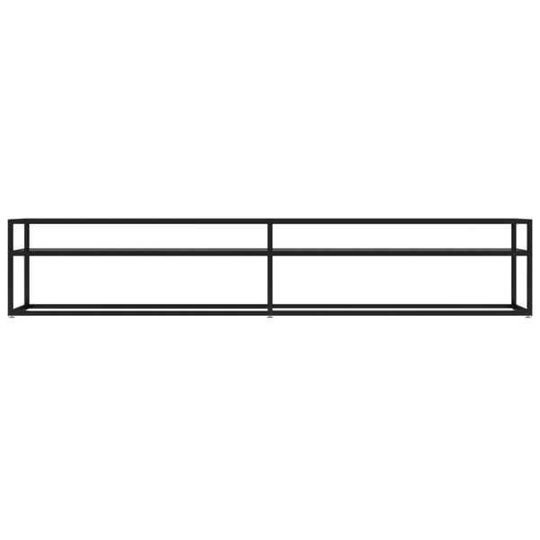 vidaXL TV omarica črna 220x40x40,5 cm kaljeno steklo