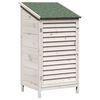 vidaXL Vrtno skladi&scaron;če s streho Bela 59 x 56 x 113,5 cm Trdna smreka