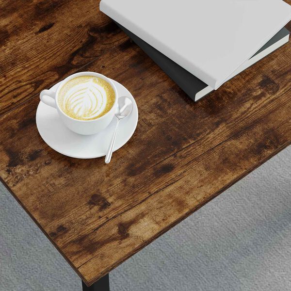 vidaXL Klubska miza Dimni hrast 60 x 60 x 36 cm Konstruiran les