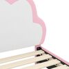 vidaXL Otroški posteljni okvir z vznožjem Roza 80 x 200 cm PU