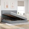 vidaXL Postelja z dodatnim prostorom za shranjevanje in vzmetnico