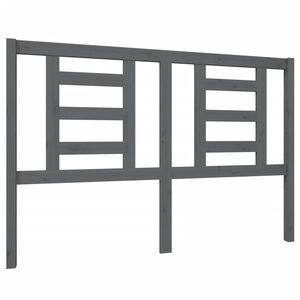 vidaXL Posteljno vzglavje sivo 146x4x100 cm trdna borovina