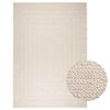 vidaXL Rug "ZIZUR" Cream 200x290 cm Juta videz Notranje in zunanje