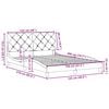 vidaXL Posteljni okvir brez vzmetnice taupe 120x200 cm blago