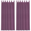 vidaXL Voile zavese z zankami 2 kosa vijolične 140x225 cm