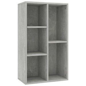 vidaXL Knjižna omara / komoda betonsko siva 50x25x80 cm iverna plo&scaron;ča
