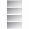 vidaXL Stopnice 4 kos 90 x 40 cm srebrna Aluminij Pravokotna