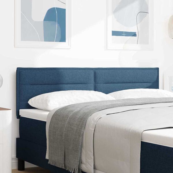 vidaXL Vzglavje z vzglavjem Modra 144 cm Umjetno usnje